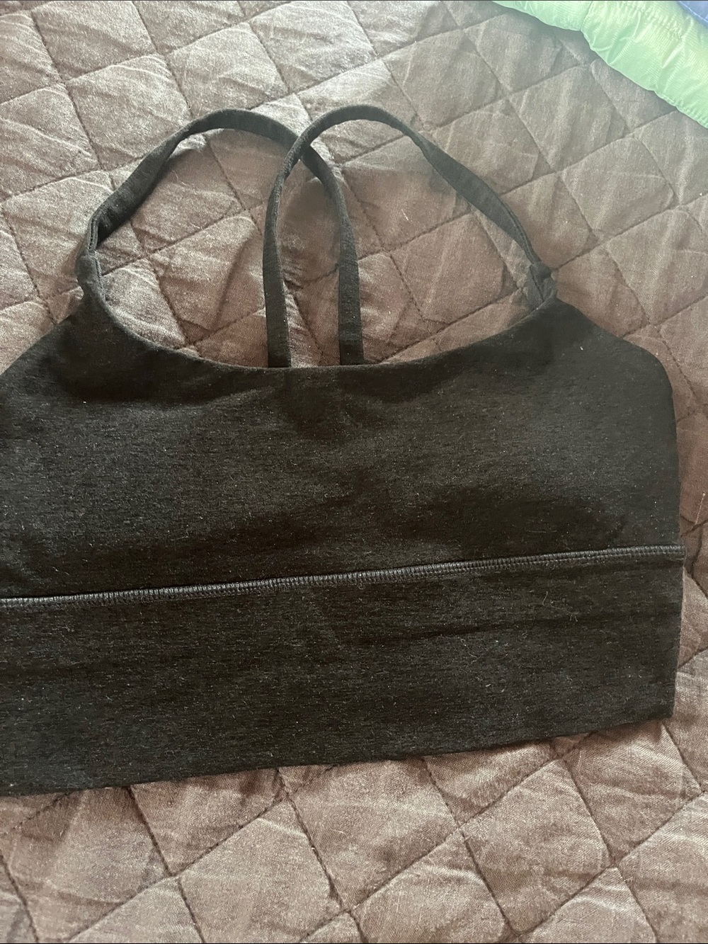 Vuori Black Strappy Sports Bra